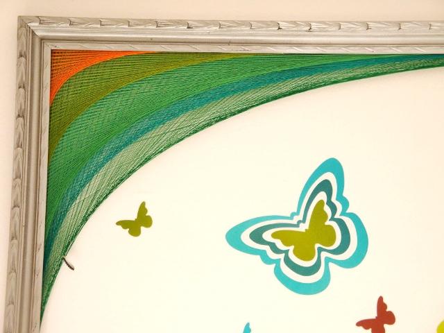 DIY: El cuadro de mariposas e hilo de Oly