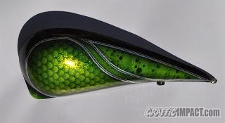 Deposito con metal flakes y candy verde