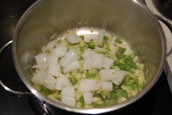 Arroz caldoso con gambas y sepia