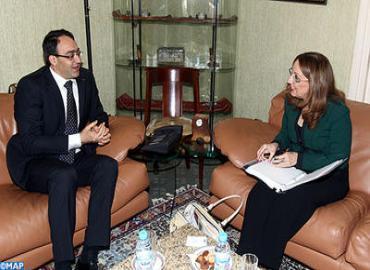 Entrevista entre Ghellab y la Secretaria General Adjunta de Naciones Unidas y Administradora Asociada del PNUD