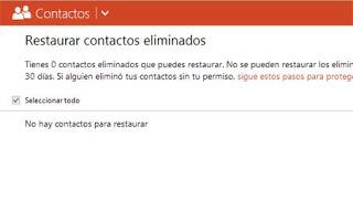 Guia para recuperar contactos eliminados en Outlook Correo
