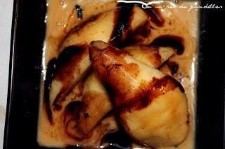 Peras asadas a la plancha con salsa de toffee