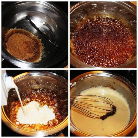 Peras a la plancha con salsa de toffee