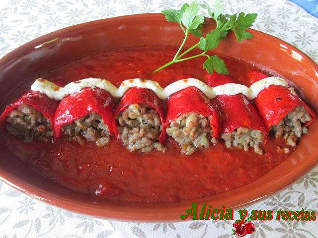 PIMIENTOS DEL PIQUILLO RELLENOS DE TERNERA