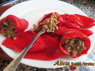 PIMIENTOS DEL PIQUILLO RELLENOS DE TERNERA