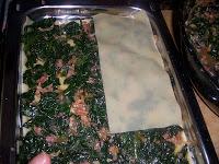 LASAÑA DE ESPINACA Y BACON