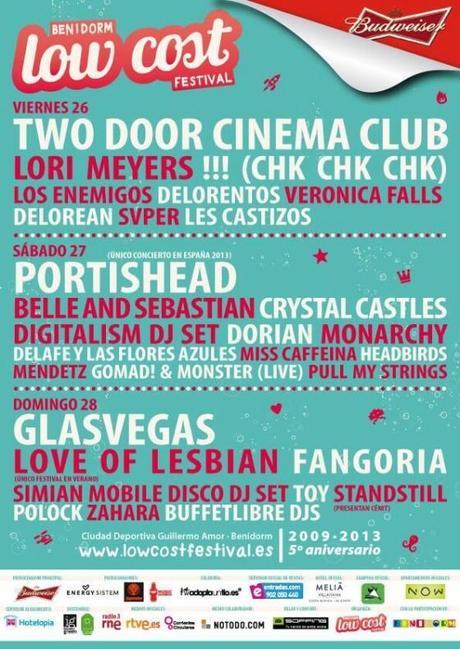 Low Cost 2013: cartel por días Low Cost 2013: cartel por días