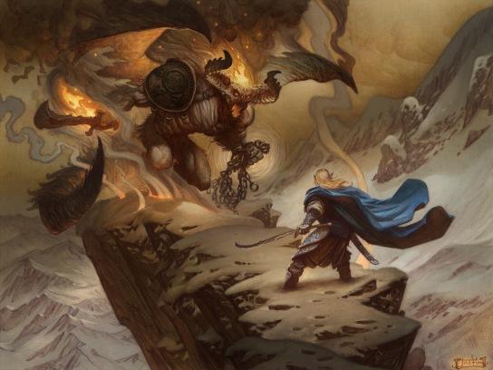 Gorfindel vs Balrog (Justin-Gerard)