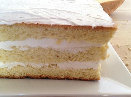 tarta de vainilla bizcocho genovés recetas fáciles y rápidas de postres recetas delikatissen fotografía decoración estilismo de postres decoración de tartas sencilla cobertura de chocolate receta fácil blog de repostería fácil y rápida 