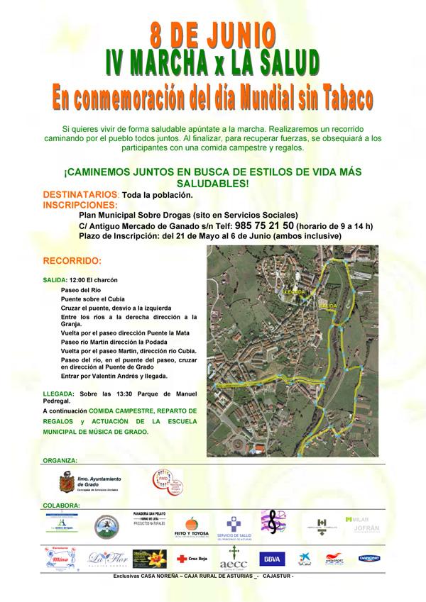 CARTEL IV MARCHA SALUD 2013 Planes con niños en Asturias del 7 de Junio al 14 de Junio