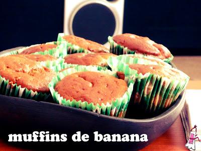 Muffins de banana dulces y crocantes!