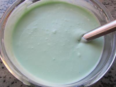 Helado de menta y chocolate