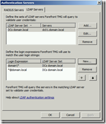 TMG - Authentication Servers - LDAPS