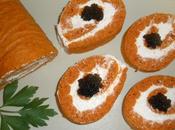 Tronco piquillos crema queso langostinos