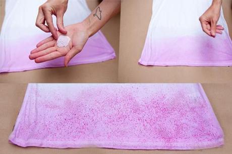 DIY tutorial teñido aguas camiseta verano