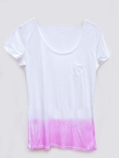 DIY tutorial personalizar camiseta teñir dip-dye