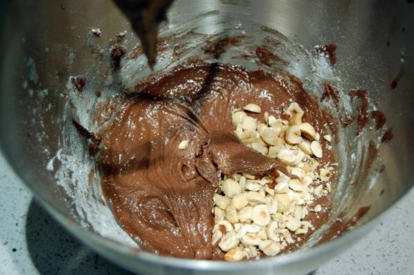Brownie de Nutella y avellanas