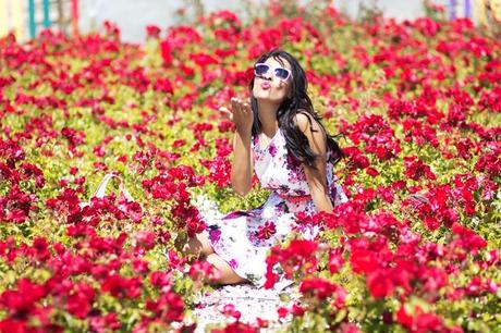 Flower printed dress