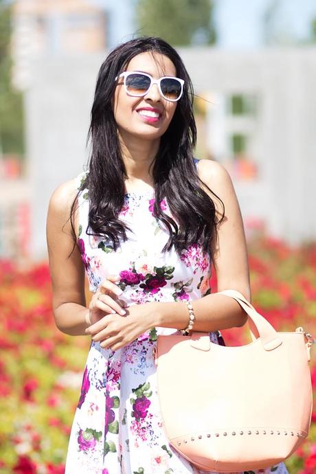 Flower printed dress
