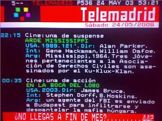 Deja de Funcionar el Teletexto de TELEMADRID