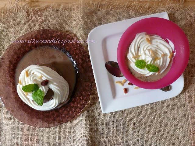 Flan de Cacao con Caramelo