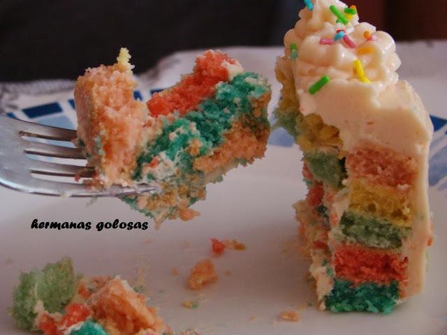 TARTA CUADRITOS DE COLORES