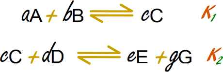 Constante de equilibrio y equilibrio múltiple