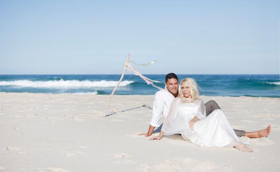 Bodas de hoy... ¡Un shooting espectacular en una playa de ensueño!