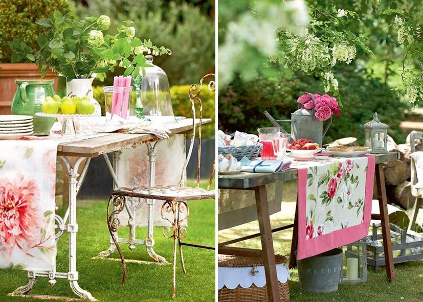 Ideas para decorar la mesa al aire libre