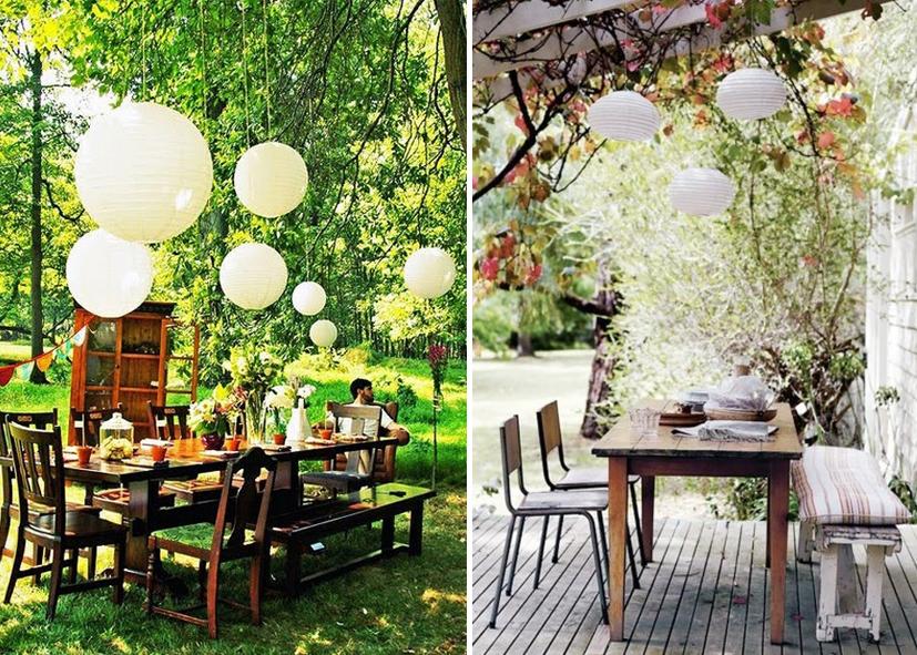 Ideas para decorar la mesa al aire libre