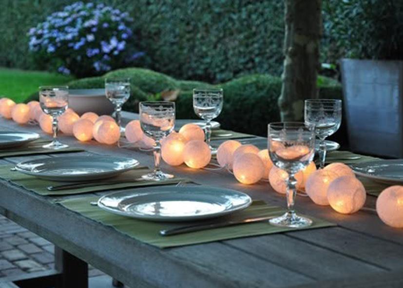 Ideas para decorar la mesa al aire libre