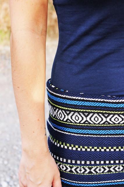 Falda estampado Azteca