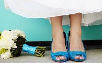 zapatos novia azul