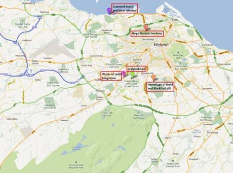 mapa de EN Edimburgo