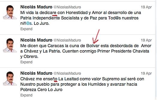 LA ORTOGRAFÍA DE NICOLÁS MADURO DE VENEZUELA