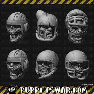 Cabezas de No-Muerto para Fantasy Football desde Puppets War