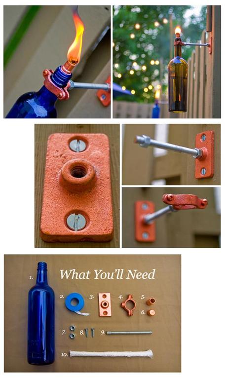 Lámparas de Vidrio Reciclado. Una larga vida antorcha Lámparas de Vidrio Reciclado. Una larga vida