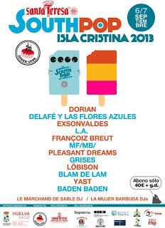 Distribución por días del South Pop Isla Cristina 2013