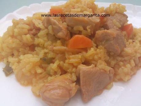 Arroz con cordero y beicon