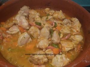 Arroz con cordero y beicon