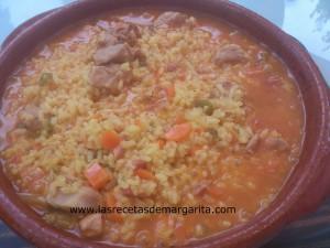 Arroz con cordero y beicon