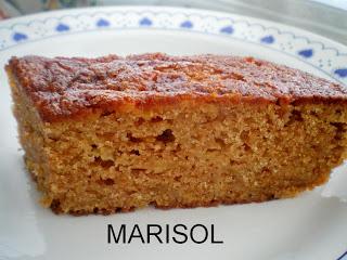 Bizcocho de azucar moreno con manzana