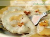 Agnolotti cebolla caramelizada manzana salsa queso azul [para #díadelapastafrescarellena]