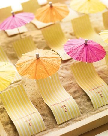My Wedding Inspiration: Table Cards de sol y playa