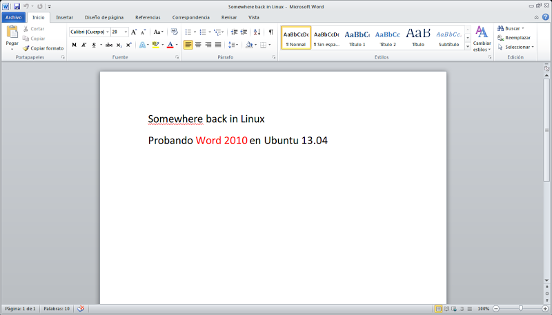 Instalar Microsoft Office 2010 en Ubuntu 13.04 de 64 bits