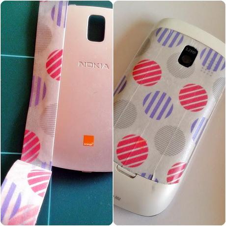 Decorando el móvil con washi tape