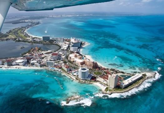 cancun desde el aire