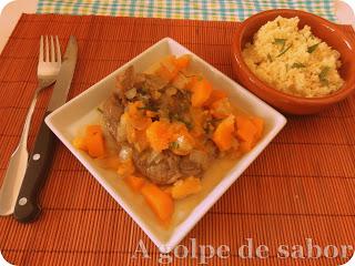Cordero con miel y orejones con cuscús a la naranja
