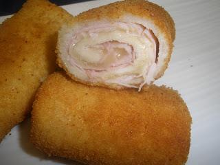 Flamenquines de jamón y queso con pan de molde