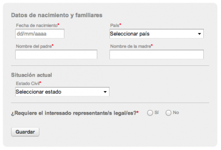 los datos del nacimiento y otros datos familiares. los datos del nacimiento y otros datos familiares.